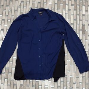 Style & Co. Blue and Black Blouse